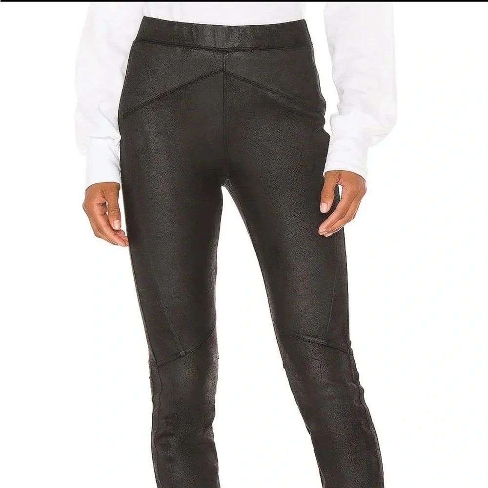 Black Free People Faux Leather Leggings